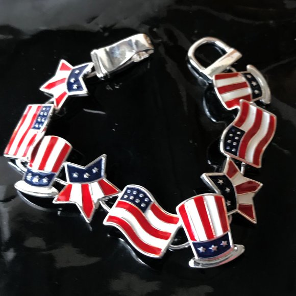 Patriotic Bracelet American Flag Uncle Sam New - Picture 1 of 11